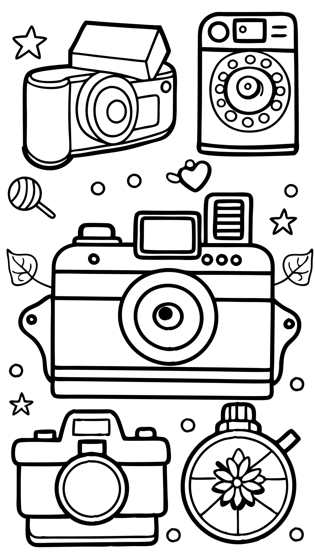 coloring pages of a camera